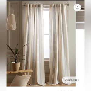 Quince 48x96 Coastal Stripe curtain panel light filtering